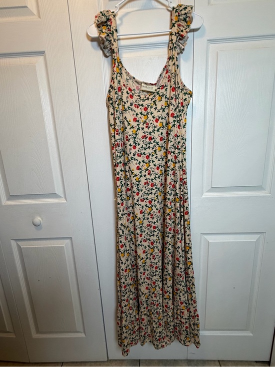 ninexis Dresses & Skirts - NWT NineXis Floral Maxi Dress XL Ruffle Strap Stretch Boho Cottagecore